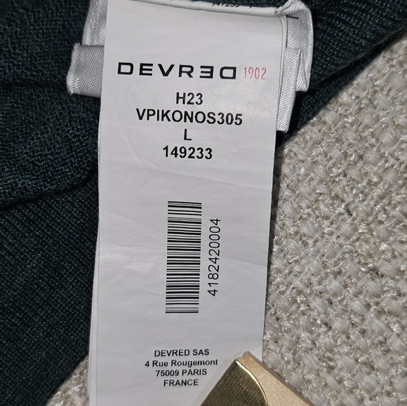 DEVRED 1902 Merino Wool Base Layer Size L Teal Color - Picture 4 of 12